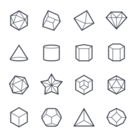 Geometric Shapes Line Icon. png