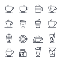 Kaffee und Tee Linie Symbol. png