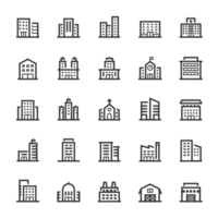 Icon set - Building line icon png