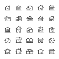 Icon set - Home and resident line icon png