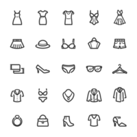 Icon set - Clothing Woman line icon png