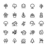 Icon set - Tree and Natural line icon png