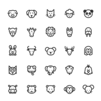 icono conjunto - animal y mascota línea icono png