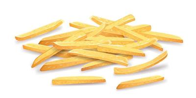 French fries Overlapping pile. template design. isolated on white background Eps 10 vector illustration