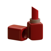 3d rendu rouge rouge à lèvres parfait pour maquillage conception projet png