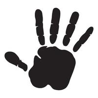 Silhouette Hand Drawn in black, icon isolated on white background. Stock Illustration vector