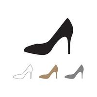 High heels icon isolated on white background. Vector art.