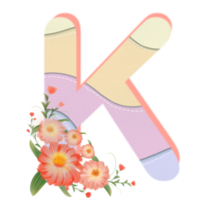 floral alfabeto, letras conjunto con acuarela hoja. monograma iniciales perfectamente para Boda invitaciones, saludo tarjeta, logo, póster y otro diseño. fiesta diseño mano cuadro. png