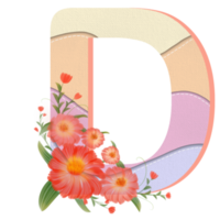 floral alphabet, des lettres ensemble avec aquarelle feuille. monogramme initiales à la perfection pour mariage faire-part, salutation carte, logo, affiche et autre conception. vacances conception main peinture. png