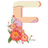 bloemen alfabet, brieven reeks met waterverf blad. monogram initialen perfect voor bruiloft uitnodigingen, groet kaart, logo, poster en andere ontwerp. vakantie ontwerp hand- schilderen. png