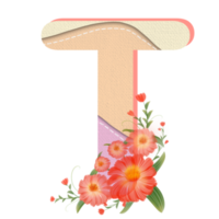 bloemen alfabet, brieven reeks met waterverf blad. monogram initialen perfect voor bruiloft uitnodigingen, groet kaart, logo, poster en andere ontwerp. vakantie ontwerp hand- schilderen. png