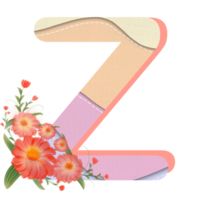 floral alphabet, des lettres ensemble avec aquarelle feuille. monogramme initiales à la perfection pour mariage faire-part, salutation carte, logo, affiche et autre conception. vacances conception main peinture. png