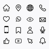 Outline vector icons for web and mobile.