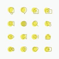 Set vector line icons in flat design with elements for mobile concepts and web apps.