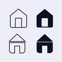 conjunto de línea íconos representando casa vector ilustración. casa y hogar sencillo símbolos