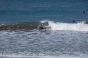 Waves in the ocean in winter time photo