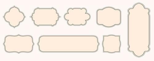 vector empty vintage labels design set