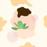 boho floral soft color vector illustration