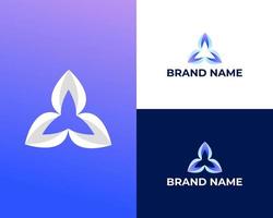 Initial Letter A With Leaf modern Logo design vector
