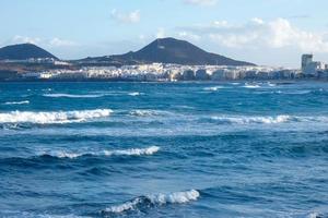 Waves in the ocean in winter time photo