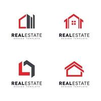 plantilla de logotipo de vector de bienes raíces de casa moderna
