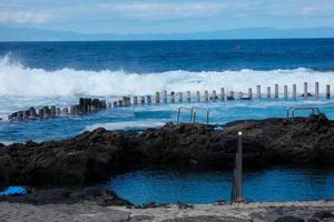 Swimming pools of Agaete on the island of Gran Canaria in the Atlantic Ocean. photo