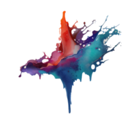 watercolor stain in colorful png