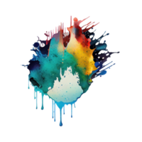 watercolor stain in colorful png