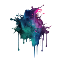 watercolor stain in colorful png