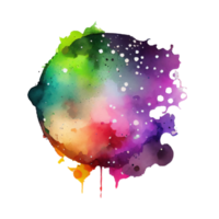 Aquarell beflecken im bunt png