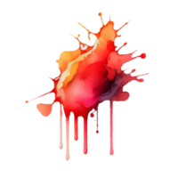 watercolor stain in colorful png