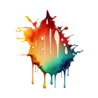 watercolor stain in colorful png