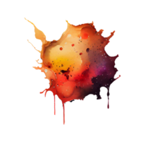 watercolor stain in colorful png