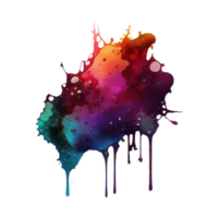 watercolor stain in colorful png