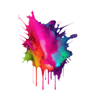 watercolor stain in colorful png