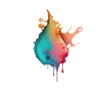 watercolor stain in colorful png