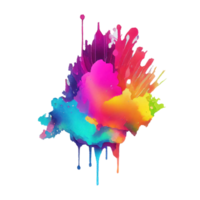 watercolor stain in colorful png