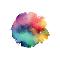 watercolor stain in colorful png