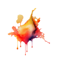 watercolor stain in colorful png