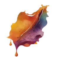 watercolor stain in colorful png