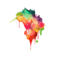 watercolor stain in colorful png