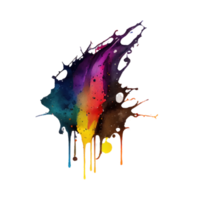 watercolor stain in colorful png