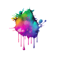 watercolor stain in colorful png