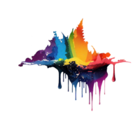 watercolor stain in colorful png