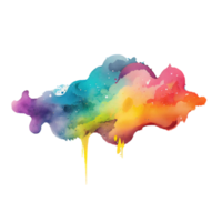 watercolor stain in colorful png