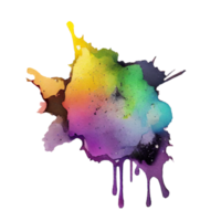 watercolor stain in colorful png