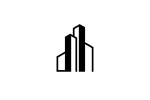 black white house urban logo vector