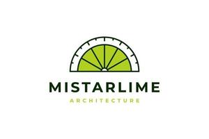 green black mistar lime architect logo vector