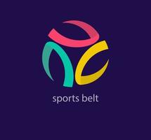 Modern sports belt cycle logo. Unique design color transitions. Colorful olympian logo template. vector. vector