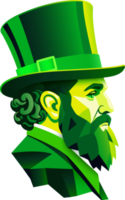 st patrick man bearded man with hat png